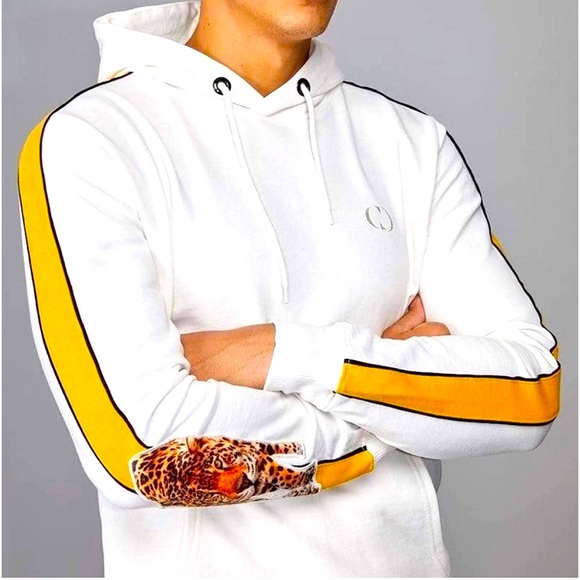 Criminal Damage London Off White Tiger Hoodie Size M - Picture 2 of 8